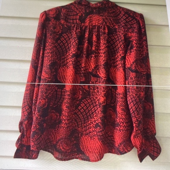 Vintage blouse semi sheer Shapely size Large - Picture 4 of 7